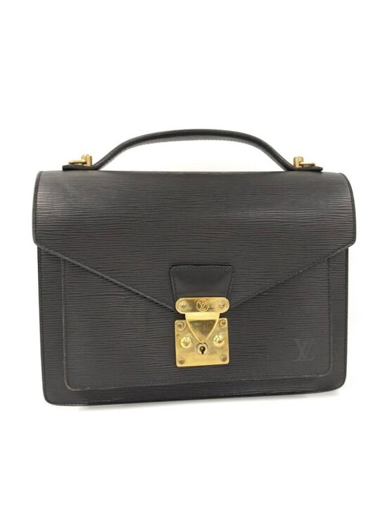 Louis Vuitton Handbags - Louis Vuitton Monceau 28 Shoulder Bag Epi Noir Black